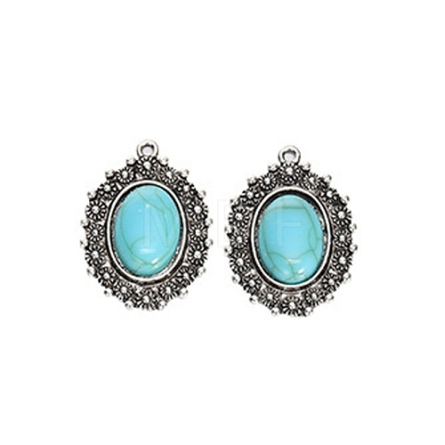 Synthetic Turquoise Pendants PW-WG50367-02-1