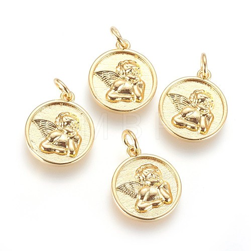 Brass Charms KK-G364-08G-1