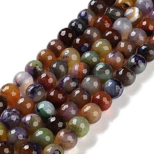 Natural Agate Beads Strands G-M437-B01-01F-1