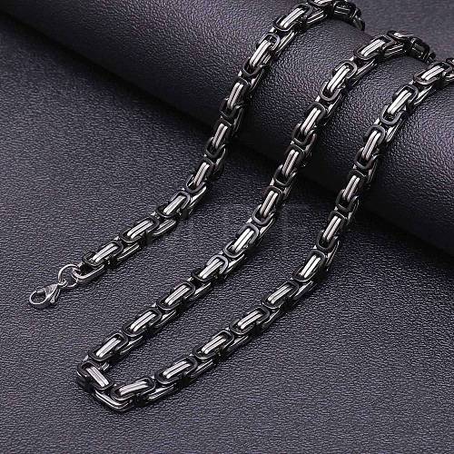 Titanium Steel Byzantine Chains Necklace for Men's FS-WG56795-123-1