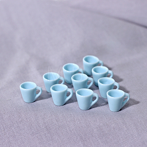 Resin Miniature Teacup Ornaments BOTT-PW0001-179D-1