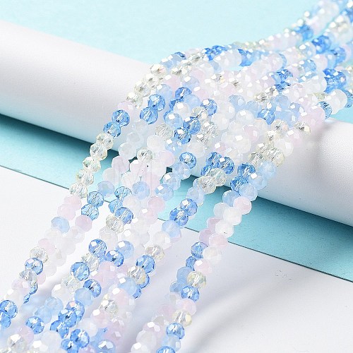 Glass Beads Strands EGLA-A034-M4mm-18-1