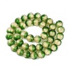 Handmade Lampwork with Gold Powder Beads Strands LAMP-N037-06B-04-2