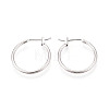 304 Stainless Steel Hoop Earrings EJEW-T048-25B-P-1