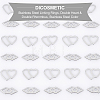 DICOSMETIC 200Pcs 2 Style 304 Stainless Steel Linking Rings STAS-DC0007-72-5