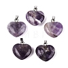 Natural Banded Amethyst Pendants G-N362-05P-04-1