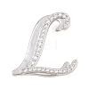 Brass Micro Pave Clear Cubic Zirconia Pendants CU-CBA8481-01P-L-1