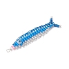 Copper Wired Glass Seed Beaded Pacific Saury Pendants PALLOY-MZ01105-5