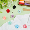 16Pcs 8 Style Cloth & Iron Brooches JEWB-PH01308-4