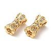 Brass Micro Pave Cubic Zirconia Beads KK-P239-33G-2