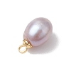 Natural Cultured Freshwater Pearl Rice Charms PALLOY-JF05078-01-5