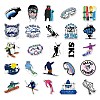 Skiing Theme Waterproof PVC Adhesive Stickers STIC-PW0014-002-3