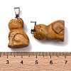 Natural Picture Jasper Pendants G-B127-08P-08-4