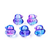 Transparent Spray Painted Glass Beads GLAA-N035-023-G01-1