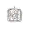 304 Stainless Steel Rhinestone Pendants STAS-Z122-55P-1