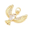 Brass Micro Pave Cubic Zirconia Pendants KK-D258-14G-2