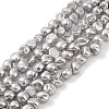 Electroplated Shell Pearl Beads Strands BSHE-C006-01B-1