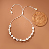 Natural Sea Shell Beaded Braided Necklaces WG8D1EE-05-1