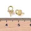 Brass with Cubic Zirconia Peg Bails LS-KK-B087-13A-G-4