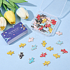 40Pcs 5 Colors Alloy Enamel Pendants ENAM-SC0008-19-6