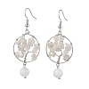 Natural Moonstone Dangle Earrings EJEW-JE05747-01-1