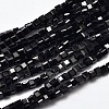 Faceted Cube Glass Beads Strands EGLA-J133-C01-1