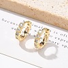 Brass Micro Pave Cubic Zirconia Hoop Earrings EJEW-H152-01E-G-1