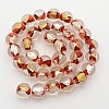 Handmade Gold and Silver Foil Glass Round Beads Strands FOIL-L002-12mm-02-2