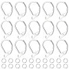 20Pcs 2 Style Brass Leverback Earring Findings with Loop DIY-BBC0001-02S-1