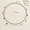 French Stainless Ssteel Twisted Oval with Colorful Glass Beads Long Link Chain Necklaces for Women XI4819-2