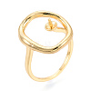 Oval Brass Cup Peg Ring Settings X-KK-N274-38G-1