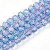 Baking Paint Transparent Glass Beads Strands DGLA-A035-T4mm-A06-2