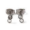 304 Stainless Steel Stud Earrings Findings LS-STAS-WH0029-44A-P-2