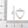 Heart Brass Toggle Clasps KK-G548-43P-03-4