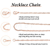   10Pcs 10 Styles Brass Paperclip & Cable & Box & Satellite & Bar Link Chain Necklaces Set MAK-PH0004-33RG-4