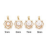 Brass Micro Pave Cubic Zirconia Cup Pearl Peg Bails Pin Pendants KK-T079-06G-4