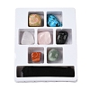 7Pcs Nuggets Chakra Natural & Synthetic Mixed Gemstone Tumbled Polished Stones Collections AJEW-Q152-02-3