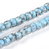 Luminous Handmade Gold Foil Glass Beads Strands FOIL-N029-02A-04-1