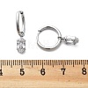 304 Stainless Steel Micro Pave Cubic Zirconia Hoop Earrings STAS-R004-04P-02-5