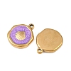 304 Stainless Steel Enamel Pendants STAS-P425-01G-05-2
