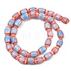 Handmade Millefiori Glass Oval Bead Strands LK-Z001-01B-08-4