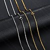 Stainless Steel Box Chain Necklace NJEW-YWC0001-02G-04-1