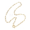 304 Stainless Steel Paperclip Chain Necklaces for Women NJEW-JN06034-01-3