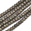 Natural Gold Pyrite/Golden Pyrite Beads Strands G-L647-D07-4x6mm-01-2