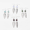 Natural Gemstone Beads Dangle Earrings EJEW-JE02574-1