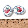 Hand Painted Oval Porcelain Beads PR-CBA03B0-01D-3