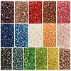 80G 16 Colors Cylinder Seed Beads SEED-YW0003-13-2
