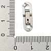 304 Stainless Steel Fold Over Clasps STAS-B029-05A-1-3