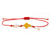 Plastic Imitation Pearl Charm Bracelets GR7958-2-1