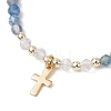 Mixed Stone Braided Bead Bracelets BJEW-JB12958-02-4
